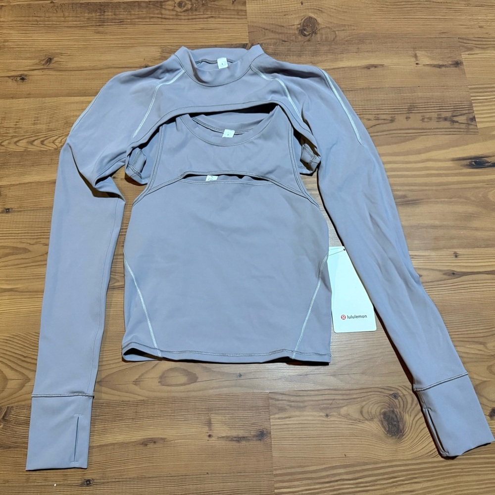 lululemon athletica Gray Long Sleeve Women's Top